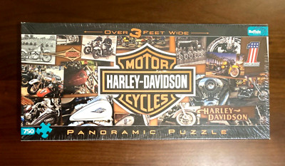 Buffalo Games Harley Davidson Motorcycles 750 Piece Panoramic Puzzle Over 3 Feet