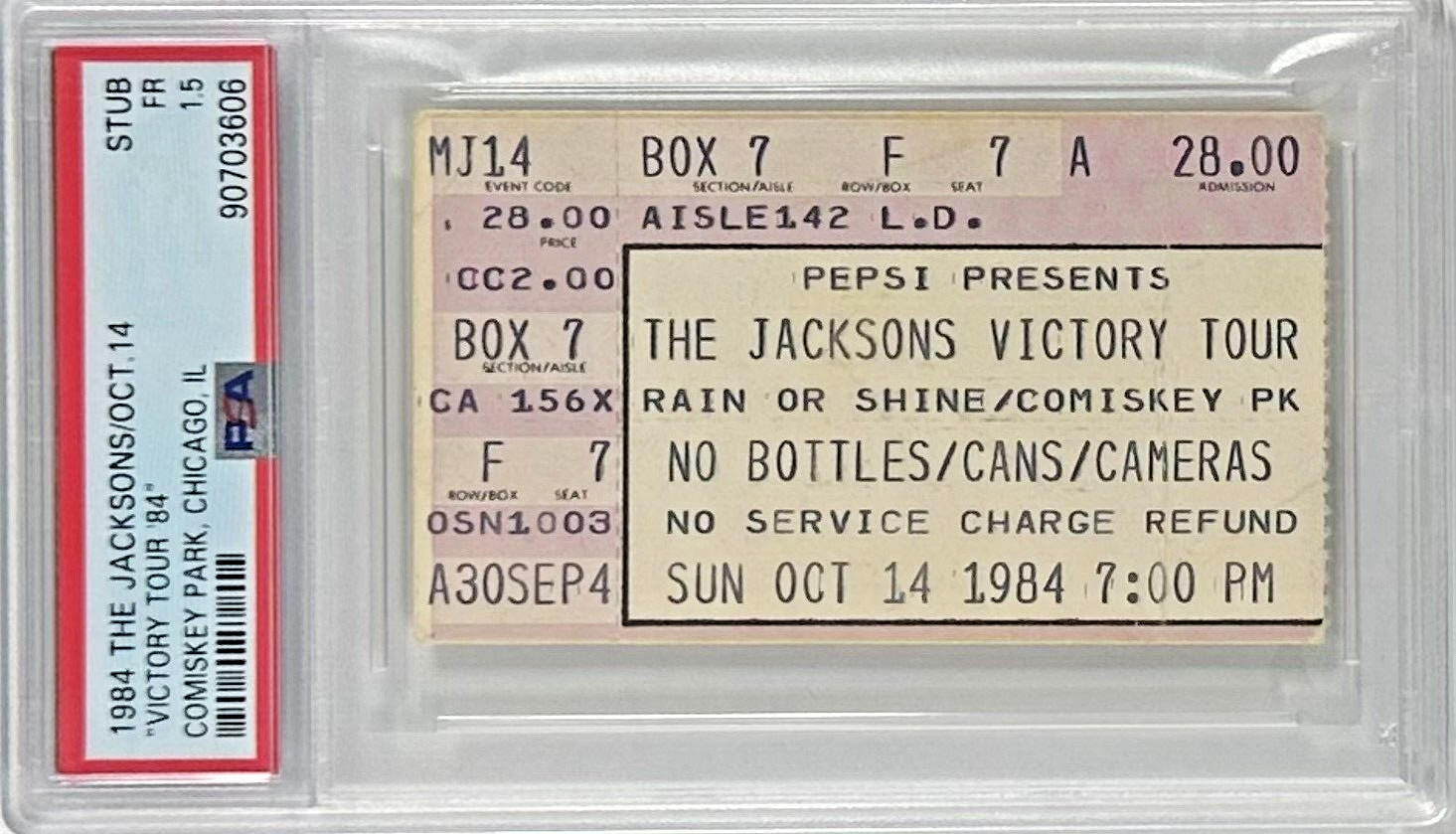 Michael Jackson Ticket Stub 1984 The Jacksons Victory Tour