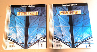 BJU Press Algebra 1 Teacher's Edition Books 1 & 2 w/ CD Third Edition Textbook
