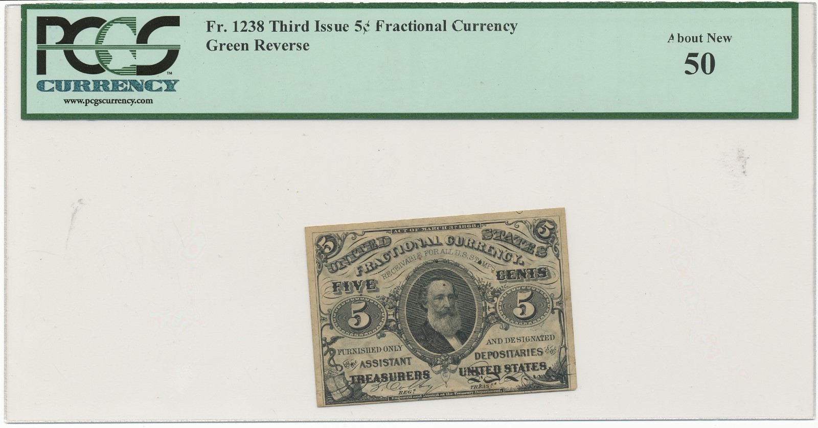 Lot of 6 U.S. Fractional Currency Notes - All PCGS Graded, 2nd, 3rd & 4th Issues