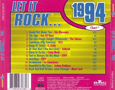 VARIOUS ARTISTS LET IT ROCK 1994 NEW CD