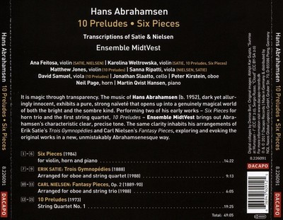 ENSEMBLE MIDTVEST HANSABRAHAMSEN10PRELUDESSIXPIECES NEW CD