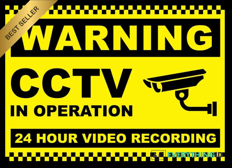 2X Warning CCTV in Operation Security Surveillance Camera Notice Sticker Sign