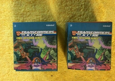 ((2)) Kidrobot Transformers Vs G.I. Joe Blind Box Vinyl Figure Keychain ~ NEW