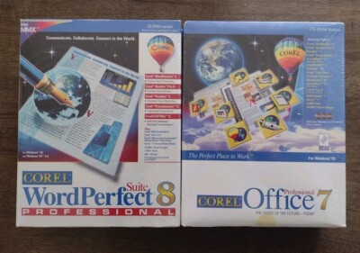 Corel WordPerfect Suite Professional 8.0 + Pro Office 7 - Both New In Boxes
