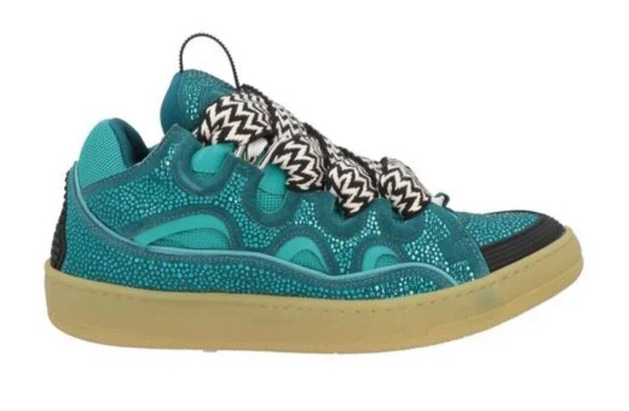Authentic Blue Rhinestoned Lanvin Curb Sneakers Limited Edition. | eBay Authentic Blue Rhinestoned Lanvin Curb Sneakers Limited Edition. | eBay