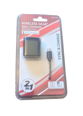Wireless Gear Ac Charger With SYNC and Charge CABLE -BLACK - NEW
