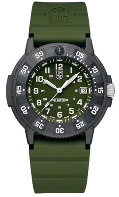 Pre-owned Luminox Men's  Original Navy Seal Evo Military Green Watch Xs.3013.evo.s