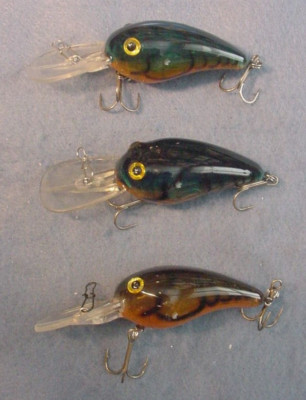 3 ~Unknown Mega? Brand, Floating, 2 1/4'' Body, Rattles, 1/2 oz. Mixed Colors