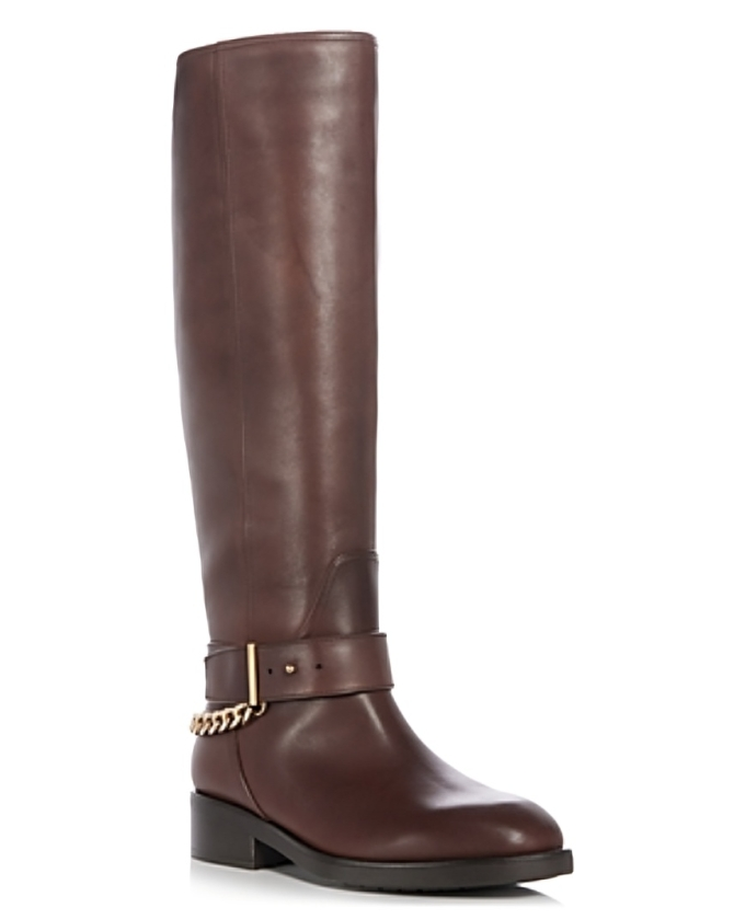 AQUA Riley Buckled Riding Boots Women's 6 Dark Brown Round Toe~ - Picture 1 of 15