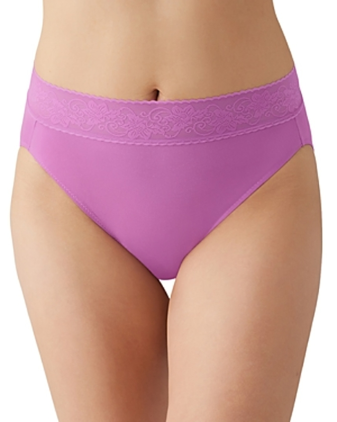 Wacoal Comfort Touch High Cut Panty Women's 5-S First Bloom Elastic Waist PullOn