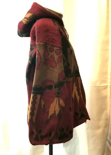 VTG Artesanias Tuntaquimba Wolf Paw Alpaca Wool Jacket Zip Up Hoody Dreamcatcher