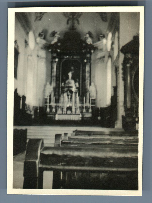 Suisse, Fluelen, IntÃ©Rieur De L'Eglise   Vintage Silver Print. Vintage Swit