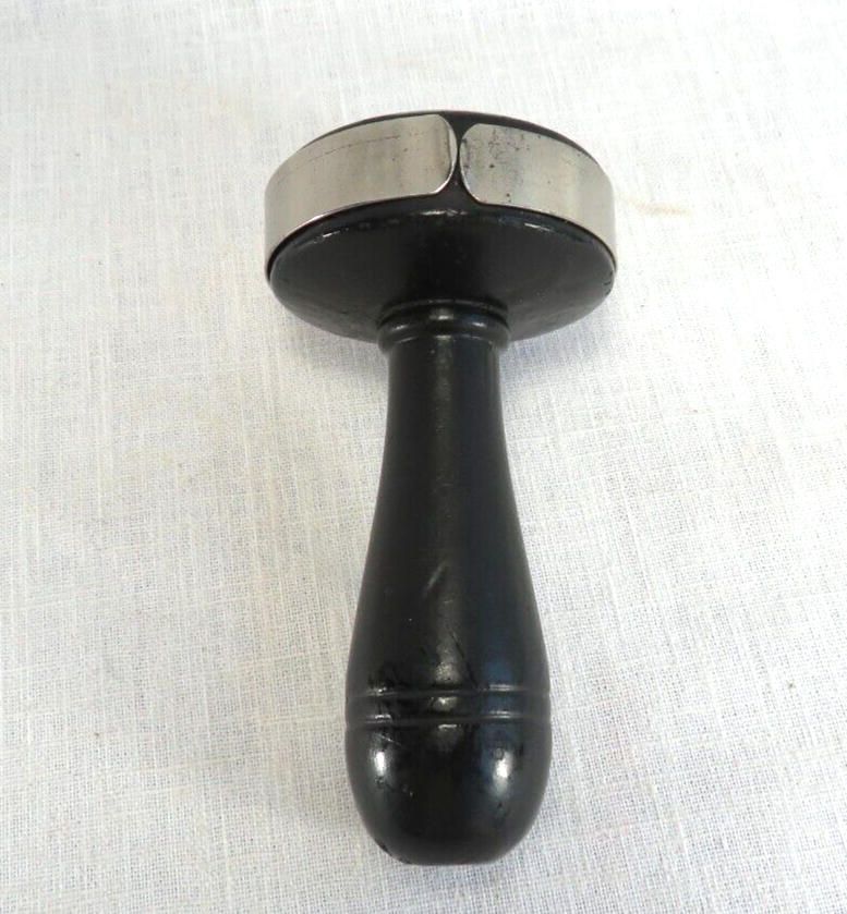 Sock Darner Tool Circa 1940s  Vintage Black Hard Wood Queen  A-1