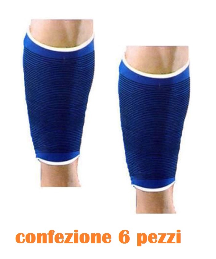 Set 6 Pezzi Fascia Elastica Ortopedica Polpaccio Sport Tutore Polpaccera moc
