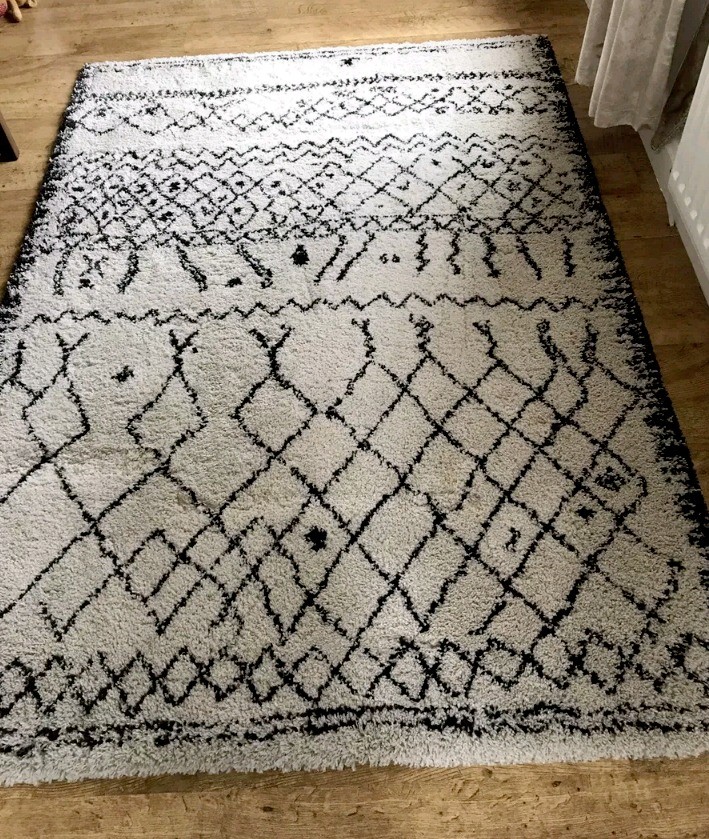 La Redoute Afaw Berber super soft cosy shaggy rug off white / brown 230 x 160cm in Wellington