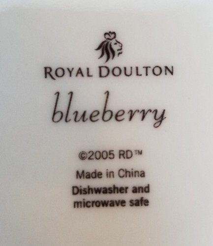 Royal Doulton Blueberry 3-Pc Set Dinner Plate Salad Plate Rim Soup Bowl EXC