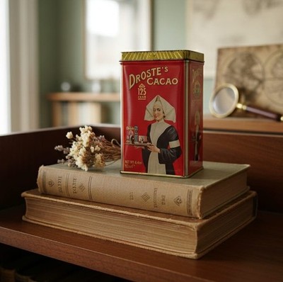 Boîte Vintage DROSTE'S CACAO 125 Ans (1988) | Infirmière Droste & Flamants Roses