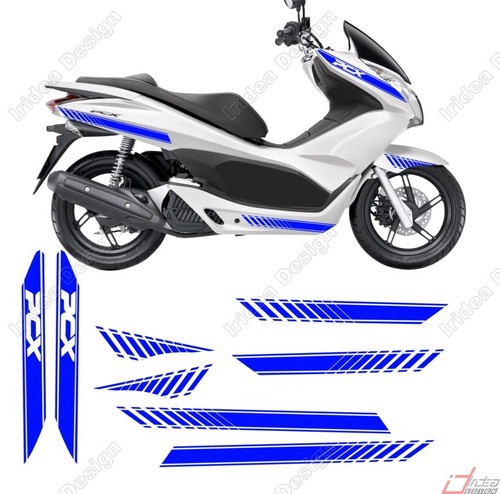 125 sticker pcx KIT PCX RACING DECAL BLUE FAIRINGS 125 HONDA 150 STICKERS