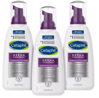 Cetaphil Pro DermaControl Oil Removing Foam Wash (8 fl. oz., 3 pk.)