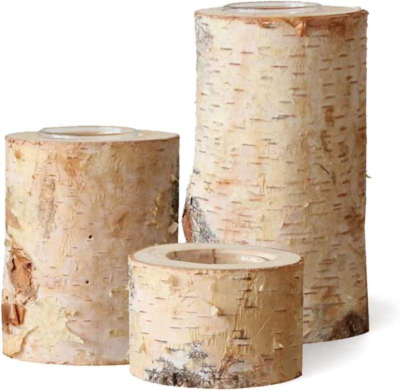 S, Birch Personalized Wooden Votive Tealight Holder For W