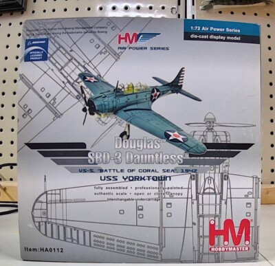 HOBBY MASTER - SBD-3 DAUNTLESS VS-5 - CORAL SEA 1942 - USS Yorktown HA0112