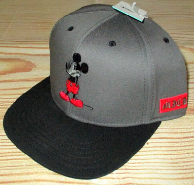 MENS NEFF DISNEY MICKEY MOUSE CHARCOAL BLACK HAT SNAPBACK ADJUSTABLE CAP