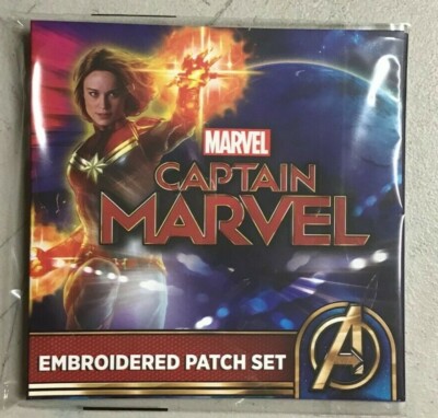 Captain Marvel Embroidered Patch Set - NEW