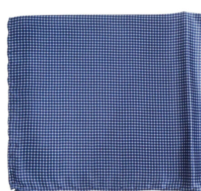 $80 New ITALO FERRETTI Navy w White Dots Silk Pocket Square 12''