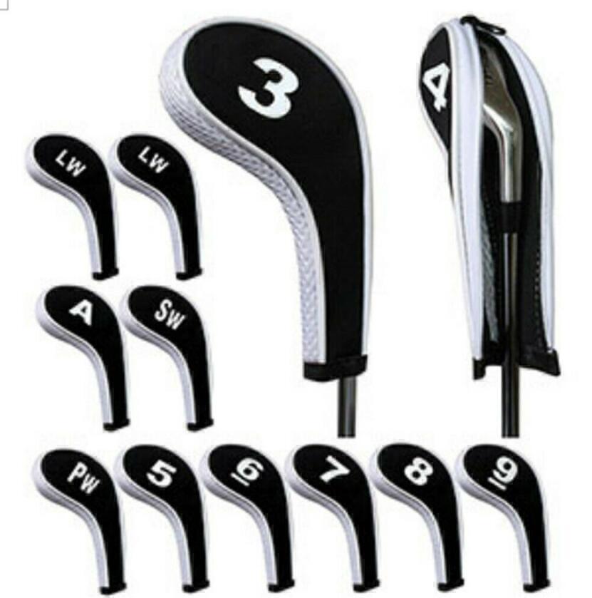 Club Iron Head Covers Protector Putter Headcover Set Zipper