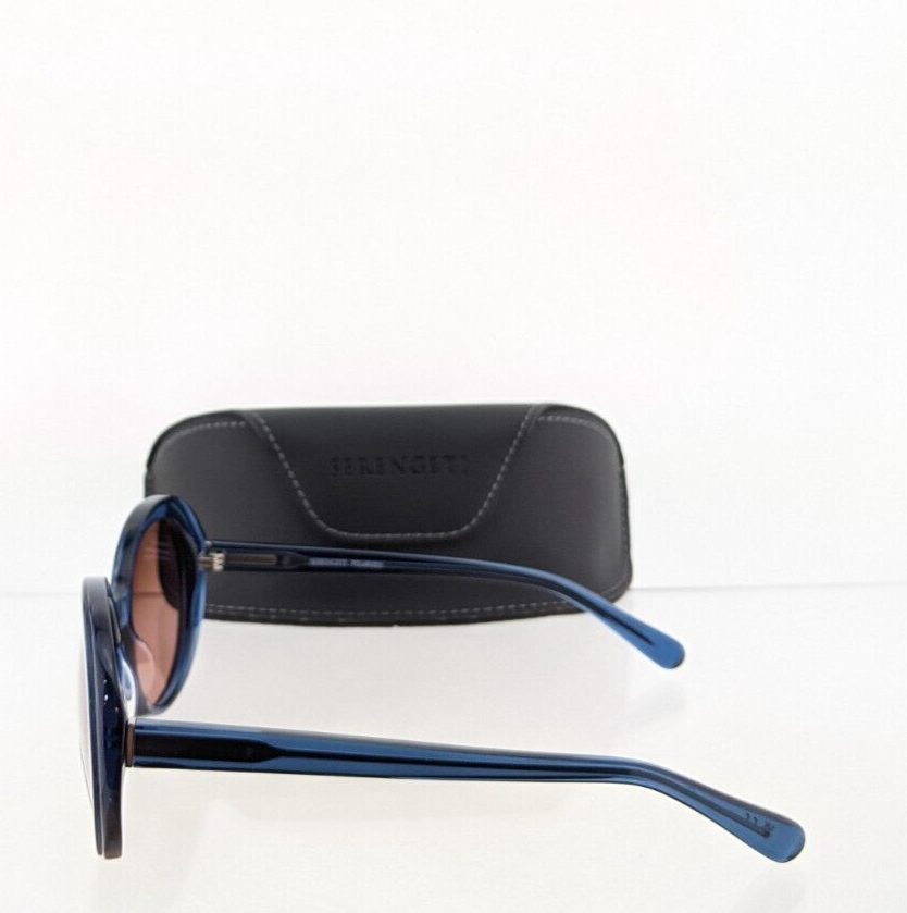 Pre-owned Serengeti Brand Authentic  Sunglasses Bascall Ss541002 55mm Blue Frame In Brown