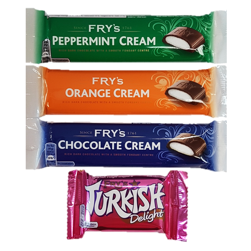24 X FRYS TURKISH DELIGHT & CREAM6 EACH Chocolate Orange Peppermint