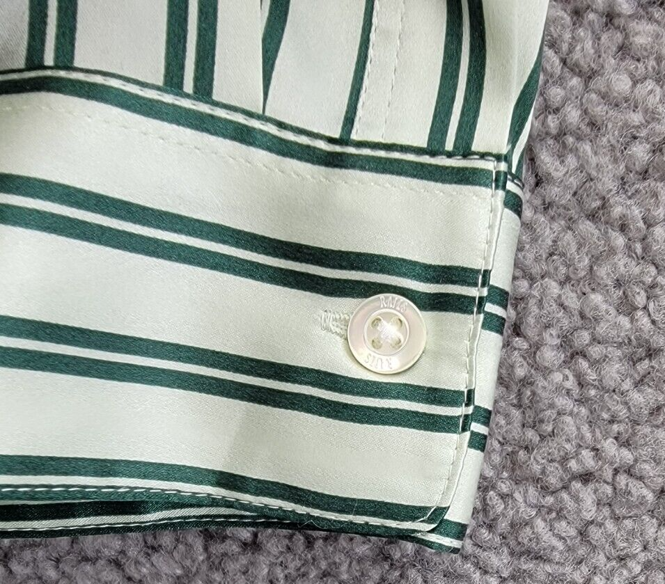 Rails Spence Silk Shirt Women's XL Eden Stripe Collared Button Down Long Sleeves - Picture 11 of 20