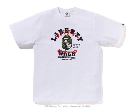 人気 ★BAPE★ JAPAN KATAKANA COLLEGE CITY T-SHIRT WHITE BAPE X LBWK 】KATAKANA COLLEGE TEE liberty walk Tshirt 3XL