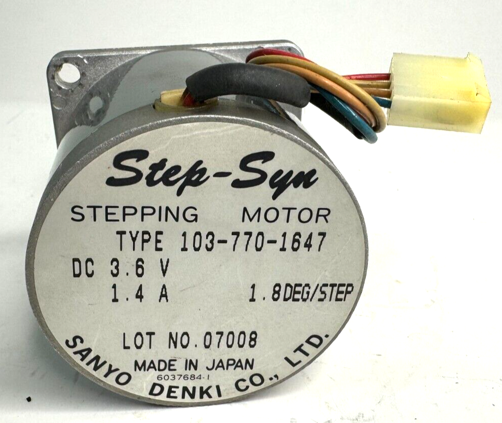 SANYO DENKI STEP SYN 103-770-1647 STEPPING MOTOR | eBay