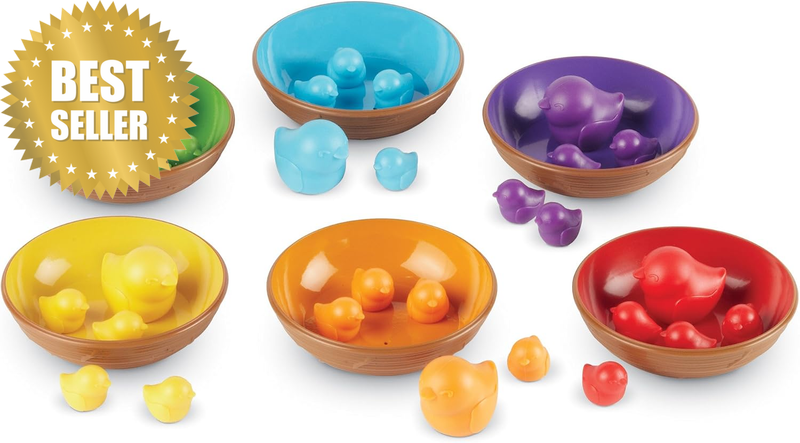 Birds in a Nest Sorting Set - 36 Pieces, Ages 3+ Toddler Learning Toys, Educatio