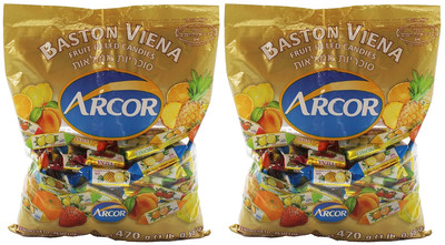 Vienna Fruit Filled Candy 2 Pack, Kosher Treats, 470g Each, Sweet Snacks