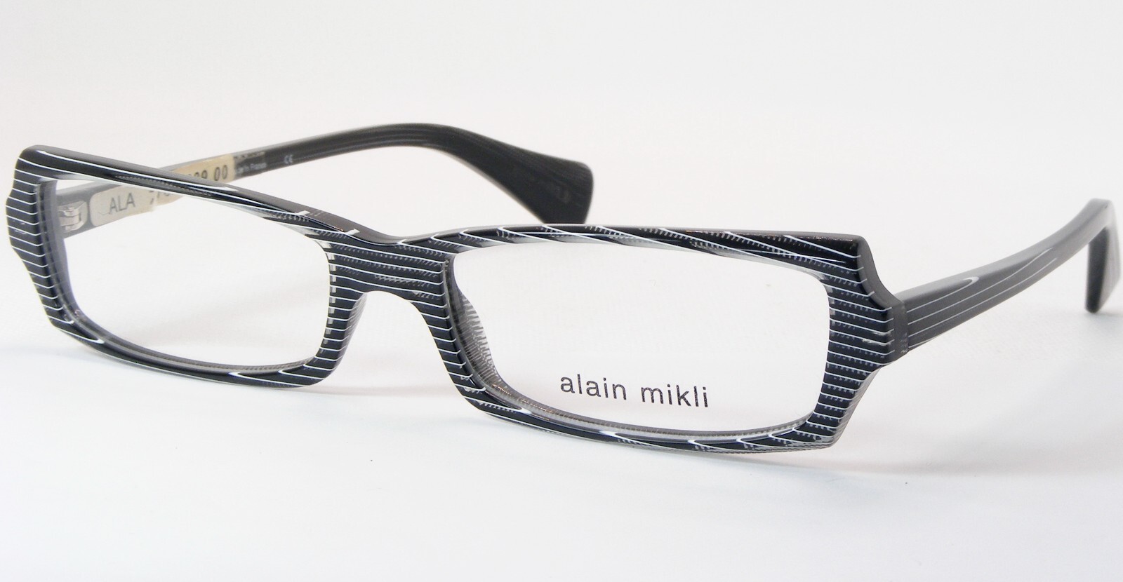 Alain Mikli A0210-13 Black /White /Clear UNIQUE RARE