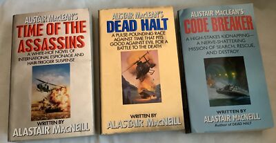 3 Alistair MacLean PBs by Alastair MacNeill: Assassins, Dead Halt, Code Breaker