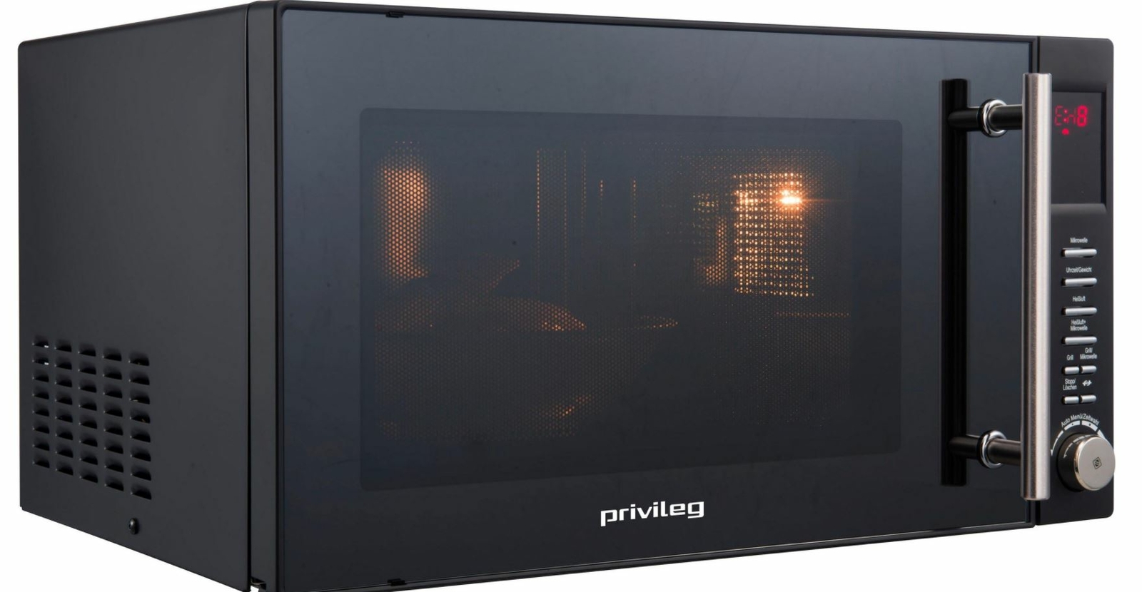 Privileg Mikrowelle D90N30ESLKRIII-B1A 4-in-1 Gerät Grill Heißluft Drehspieß