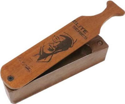 Pittman Game Calls Elite Series Box Turkey Brown Wood Boat Paddle - P921