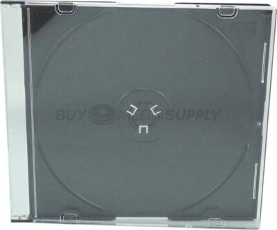5.2mm Slimline Black 1 Disc CD Jewel Case Lot