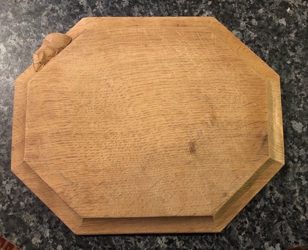 Robert Mouseman Thompson oak cheese/bread board in Guildford, Surrey