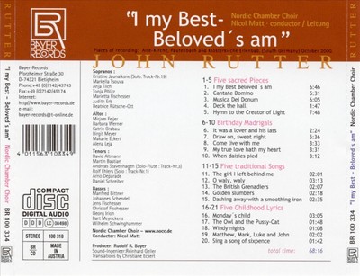 I MY BEST-BELOVED'S AM: CHORAL WORKS BY JOHN RUTTER NEW CD