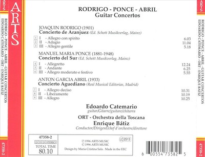 EDOARDO CATEMARIO / ENRIQUE BÁTIZ / TOSCANA ORCHESTRA RODRIGO: CONCIERTO DE ARAN