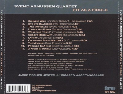 SVEND ASMUSSEN QUARTET FIT AS A FIDDLE [STORYVILLE] NEW CD