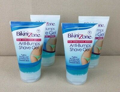 Bikini Zone Anti-Bumps Sensitive Areas Shave Gel 4 Fl Oz PACK OF 4