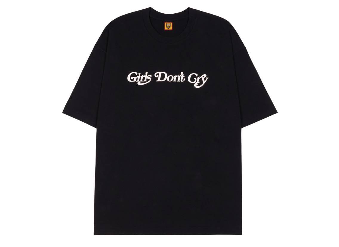HUMAN MADE Girls Don'T Cry Graphic T-Shirt Tee Black White