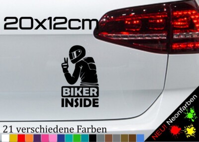 Biker Inside Respekt Aufkleber Motorrad Sticker Peace Auto Biken Love 20x12cm