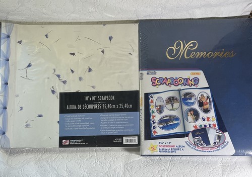 Set Of 2 Sealed Craft Books Blue White 10x10 8.5x11 Sizes